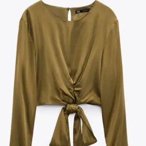 NWT Zara Tie Front Shirt